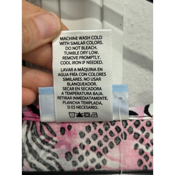 Simply Basic NWT Mock Wrap Scrub Top Pink Zebra Polka Dot Print Sz 2X - Picture 8 of 10